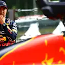SPA, BELGIUM - JULY 28: Third placed qualifier Sergio Perez of Mexico and Oracle Red Bull Racing looks on in parc ferme during qualifying ahead of the F1 Grand Prix of Belgium at Circuit de Spa-Francorchamps on July 28, 2023 in Spa, Belgium. (Photo by Mark Thompson/Getty Images)