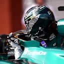 SPA, BELGIUM - JULY 28: 10th placed qualifier Lance Stroll of Canada and Aston Martin F1 Team climbs from his car in parc ferme during qualifying ahead of the F1 Grand Prix of Belgium at Circuit de Spa-Francorchamps on July 28, 2023 in Spa, Belgium. (Photo by Rudy Carezzevoli - Formula 1/Formula 1 via Getty Images)