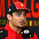 SPA, BELGIUM - JULY 27: Charles Leclerc of Monaco and Ferrari attends the Drivers Press Conference during previews ahead of the F1 Grand Prix of Belgium at Circuit de Spa-Francorchamps on July 27, 2023 in Spa, Belgium. (Photo by Dan Mullan/Getty Images)