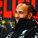 SPA, BELGIUM - JULY 27: Lewis Hamilton of Great Britain and Mercedes attends the Drivers Press Conference during previews ahead of the F1 Grand Prix of Belgium at Circuit de Spa-Francorchamps on July 27, 2023 in Spa, Belgium. (Photo by Dan Mullan/Getty Images)