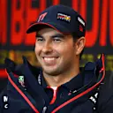 SPA, BELGIUM - JULY 27: Sergio Perez of Mexico and Oracle Red Bull Racing attends the Drivers Press Conference during previews ahead of the F1 Grand Prix of Belgium at Circuit de Spa-Francorchamps on July 27, 2023 in Spa, Belgium. (Photo by Dan Mullan/Getty Images)