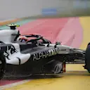SPA, BELGIUM - JULY 29: Yuki Tsunoda of Japan driving the (22) Scuderia AlphaTauri AT04 spins during the Sprint ahead of the F1 Grand Prix of Belgium at Circuit de Spa-Francorchamps on July 29, 2023 in Spa, Belgium. (Photo by Peter Fox/Getty Images)