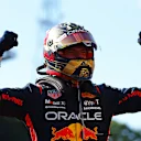 SAO PAULO, BRAZIL - NOVEMBER 05: Race winner Max Verstappen of the Netherlands and Oracle Red Bull Racing celebrates in parc ferme during the F1 Grand Prix of Brazil at Autodromo Jose Carlos Pace on November 05, 2023 in Sao Paulo, Brazil. (Photo by Dan Istitene - Formula 1/Formula 1 via Getty Images)