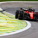 SAO PAULO, BRAZIL - NOVEMBER 03: Carlos Sainz of Spain driving (55) the Ferrari SF-23 on track during practice ahead of the F1 Grand Prix of Brazil at Autodromo Jose Carlos Pace on November 03, 2023 in Sao Paulo, Brazil. (Photo by Mark Thompson/Getty Images)