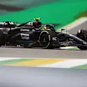 SAO PAULO, BRAZIL - NOVEMBER 03: Lewis Hamilton of Great Britain driving the (44) Mercedes AMG Petronas F1 Team W14 on track during practice ahead of the F1 Grand Prix of Brazil at Autodromo Jose Carlos Pace on November 03, 2023 in Sao Paulo, Brazil. (Photo by Buda Mendes/Getty Images)