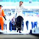 SAO PAULO, BRAZIL - NOVEMBER 03: Nineteenth placed qualifier Logan Sargeant of United States and Williams walks into the FIA Garage after qualifying ahead of the F1 Grand Prix of Brazil at Autodromo Jose Carlos Pace on November 03, 2023 in Sao Paulo, Brazil. (Photo by Dan Istitene - Formula 1/Formula 1 via Getty Images)