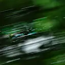 MONTREAL, QUEBEC - JUNE 16: Lance Stroll of Canada driving the (18) Aston Martin AMR23 Mercedes on track during practice ahead of the F1 Grand Prix of Canada at Circuit Gilles Villeneuve on June 16, 2023 in Montreal, Quebec. (Photo by Clive Mason/Getty Images)