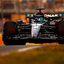 MONTREAL, QUEBEC - JUNE 16: George Russell of Great Britain driving the (63) Mercedes AMG Petronas F1 Team W14 on track during practice ahead of the F1 Grand Prix of Canada at Circuit Gilles Villeneuve on June 16, 2023 in Montreal, Quebec. (Photo by Jared C. Tilton/Getty Images)