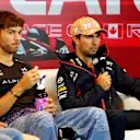 MONTREAL, QUEBEC - JUNE 15: Pierre Gasly of France and Alpine F1 and Sergio Perez of Mexico and Oracle Red Bull Racing attend the Drivers Press Conference during previews ahead of the F1 Grand Prix of Canada at Circuit Gilles Villeneuve on June 15, 2023 in Montreal, Quebec. (Photo by Rudy Carezzevoli/Getty Images)