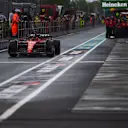 MONTREAL, QUEBEC - JUNE 17: Charles Leclerc of Monaco driving the (16) Ferrari SF-23 in the Pitlane during qualifying ahead of the F1 Grand Prix of Canada at Circuit Gilles Villeneuve on June 17, 2023 in Montreal, Quebec. (Photo by Rudy Carezzevoli/Getty Images)
