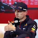 MONTREAL, QUEBEC - JUNE 17: Pole position qualifier Max Verstappen of the Netherlands and Oracle Red Bull Racing attends the press conference after qualifying ahead of the F1 Grand Prix of Canada at Circuit Gilles Villeneuve on June 17, 2023 in Montreal, Quebec. (Photo by Dan Istitene/Getty Images)