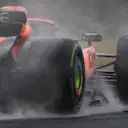 BUDAPEST, HUNGARY - JULY 21: Lando Norris of Great Britain driving the (4) McLaren MCL60 Mercedes in the rain during practice ahead of the F1 Grand Prix of Hungary at Hungaroring on July 21, 2023 in Budapest, Hungary. (Photo by Mario Renzi - Formula 1/Formula 1 via Getty Images)