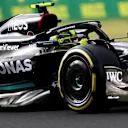 BUDAPEST, HUNGARY - JULY 21: Lewis Hamilton of Great Britain driving the (44) Mercedes AMG Petronas F1 Team W14 on track during practice ahead of the F1 Grand Prix of Hungary at Hungaroring on July 21, 2023 in Budapest, Hungary. (Photo by Peter Fox/Getty Images)