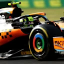 BUDAPEST, HUNGARY - JULY 21: Lando Norris of Great Britain driving the (4) McLaren MCL60 Mercedes on track during practice ahead of the F1 Grand Prix of Hungary at Hungaroring on July 21, 2023 in Budapest, Hungary. (Photo by Peter Fox/Getty Images)