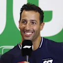 BUDAPEST, HUNGARY - JULY 20: Daniel Ricciardo of Australia and Scuderia AlphaTauri attends the Drivers Press Conference during previews ahead of the F1 Grand Prix of Hungary at Hungaroring on July 20, 2023 in Budapest, Hungary. (Photo by Bryn Lennon/Getty Images)