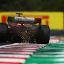 BUDAPEST, HUNGARY - JULY 22: Valtteri Bottas of Finland driving the (77) Alfa Romeo F1 C43 Ferrari on track during final practice ahead of the F1 Grand Prix of Hungary at Hungaroring on July 22, 2023 in Budapest, Hungary. (Photo by Bryn Lennon - Formula 1/Formula 1 via Getty Images)