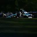 BUDAPEST, HUNGARY - JULY 22: Fernando Alonso of Spain driving the (14) Aston Martin AMR23 Mercedes on track during qualifying ahead of the F1 Grand Prix of Hungary at Hungaroring on July 22, 2023 in Budapest, Hungary. (Photo by Dan Mullan/Getty Images)