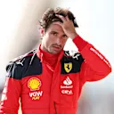 BUDAPEST, HUNGARY - JULY 22: 11th placed qualifier Carlos Sainz of Spain and Ferrari looks on in the Pitlane during qualifying ahead of the F1 Grand Prix of Hungary at Hungaroring on July 22, 2023 in Budapest, Hungary. (Photo by Dan Istitene - Formula 1/Formula 1 via Getty Images)