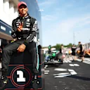BUDAPEST, HUNGARY - JULY 22: Pole position qualifier Lewis Hamilton of Great Britain and Mercedes celebrates in parc ferme during qualifying ahead of the F1 Grand Prix of Hungary at Hungaroring on July 22, 2023 in Budapest, Hungary. (Photo by Dan Istitene - Formula 1/Formula 1 via Getty Images)
