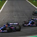 MONZA, ITALY - SEPTEMBER 03: Esteban Ocon of France driving the (31) Alpine F1 A523 Renault leads Pierre Gasly of France driving the (10) Alpine F1 A523 Renault during the F1 Grand Prix of Italy at Autodromo Nazionale Monza on September 03, 2023 in Monza, Italy. (Photo by Joe Portlock - Formula 1/Formula 1 via Getty Images)