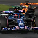 MONZA, ITALY - SEPTEMBER 03: Esteban Ocon of France driving the (31) Alpine F1 A523 Renault leads Oscar Piastri of Australia driving the (81) McLaren MCL60 Mercedes during the F1 Grand Prix of Italy at Autodromo Nazionale Monza on September 03, 2023 in Monza, Italy. (Photo by Peter Fox/Getty Images)