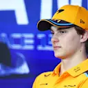 MONZA, ITALY - AUGUST 31: Oscar Piastri of Australia and McLaren attends the Drivers Press Conference during previews ahead of the F1 Grand Prix of Italy at Autodromo Nazionale Monza on August 31, 2023 in Monza, Italy. (Photo by Bryn Lennon - Formula 1/Formula 1 via Getty Images)