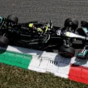 MONZA, ITALY - SEPTEMBER 02: Lewis Hamilton of Great Britain driving the (44) Mercedes AMG Petronas F1 Team W14 on track during final practice ahead of the F1 Grand Prix of Italy at Autodromo Nazionale Monza on September 02, 2023 in Monza, Italy. (Photo by Ryan Pierse/Getty Images)