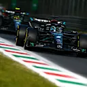 MONZA, ITALY - SEPTEMBER 02: George Russell of Great Britain driving the (63) Mercedes AMG Petronas F1 Team W14 on track during qualifying ahead of the F1 Grand Prix of Italy at Autodromo Nazionale Monza on September 02, 2023 in Monza, Italy. (Photo by Rudy Carezzevoli - Formula 1/Formula 1 via Getty Images)