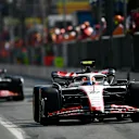 MONZA, ITALY - SEPTEMBER 02: Nico Hulkenberg of Germany driving the (27) Haas F1 VF-23 Ferrari in the Pitlane during qualifying ahead of the F1 Grand Prix of Italy at Autodromo Nazionale Monza on September 02, 2023 in Monza, Italy. (Photo by Rudy Carezzevoli - Formula 1/Formula 1 via Getty Images)