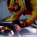 MONZA, ITALY - SEPTEMBER 02: Charles Leclerc of Monaco and Ferrari congratulates pole position qualifier Carlos Sainz of Spain and Ferrari celebrates in parc ferme during qualifying ahead of the F1 Grand Prix of Italy at Autodromo Nazionale Monza on September 02, 2023 in Monza, Italy. (Photo by Mario Renzi - Formula 1/Formula 1 via Getty Images)