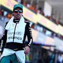 SUZUKA, JAPAN - SEPTEMBER 24: Fernando Alonso of Spain and Aston Martin F1 Team walks in the Pitlane prior to the F1 Grand Prix of Japan at Suzuka International Racing Course on September 24, 2023 in Suzuka, Japan. (Photo by Mark Thompson/Getty Images)