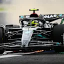 SUZUKA, JAPAN - SEPTEMBER 22: Lewis Hamilton of Great Britain driving the (44) Mercedes AMG Petronas F1 Team W14 on track during practice ahead of the F1 Grand Prix of Japan at Suzuka International Racing Course on September 22, 2023 in Suzuka, Japan. (Photo by Clive Mason/Getty Images)