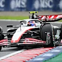 SUZUKA, JAPAN - SEPTEMBER 22: Nico Hulkenberg of Germany driving the (27) Haas F1 VF-23 Ferrari on track during practice ahead of the F1 Grand Prix of Japan at Suzuka International Racing Course on September 22, 2023 in Suzuka, Japan. (Photo by Clive Mason/Getty Images)