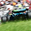 SUZUKA, JAPAN - SEPTEMBER 23: Lance Stroll of Canada driving the (18) Aston Martin AMR23 Mercedes on track during final practice ahead of the F1 Grand Prix of Japan at Suzuka International Racing Course on September 23, 2023 in Suzuka, Japan. (Photo by Clive Rose/Getty Images)