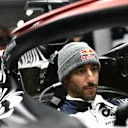 LAS VEGAS, NEVADA - NOVEMBER 17: Daniel Ricciardo of Australia and Scuderia AlphaTauri prepares to