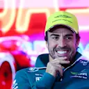LAS VEGAS, NEVADA - NOVEMBER 15: Fernando Alonso of Spain and Aston Martin F1 Team looks on in the Drivers Press Conference during previews ahead of the F1 Grand Prix of Las Vegas at Las Vegas Strip Circuit on November 15, 2023 in Las Vegas, Nevada. (Photo by Dan Istitene/Getty Images)