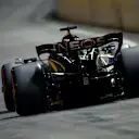 LAS VEGAS, NEVADA - NOVEMBER 18: George Russell of Great Britain driving the (63) Mercedes AMG Petronas F1 Team W14 on track during qualifying ahead of the F1 Grand Prix of Las Vegas at Las Vegas Strip Circuit on November 18, 2023 in Las Vegas, Nevada. (Photo by Chris Graythen/Getty Images)