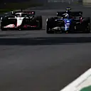 MEXICO CITY, MEXICO - OCTOBER 29: Logan Sargeant of United States driving the (2) Williams FW45 Mercedes leads Kevin Magnussen of Denmark driving the (20) Haas F1 VF-23 Ferrari during the F1 Grand Prix of Mexico at Autodromo Hermanos Rodriguez on October 29, 2023 in Mexico City, Mexico. (Photo by Mark Thompson/Getty Images)