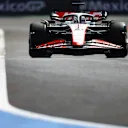 MEXICO CITY, MEXICO - OCTOBER 27: Oliver Bearman of Great Britain driving the (50) Haas F1 VF-23 Ferrari on track  during practice ahead of the F1 Grand Prix of Mexico at Autodromo Hermanos Rodriguez on October 27, 2023 in Mexico City, Mexico. (Photo by Mark Thompson/Getty Images)