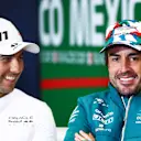 MEXICO CITY, MEXICO - OCTOBER 26: Fernando Alonso of Spain and Aston Martin F1 Team attends the Drivers Press Conference during previews ahead of the F1 Grand Prix of Mexico at Autodromo Hermanos Rodriguez on October 26, 2023 in Mexico City, Mexico. (Photo by Dan Istitene/Getty Images)