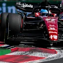 MEXICO CITY, MEXICO - OCTOBER 28: Valtteri Bottas of Finland driving the (77) Alfa Romeo F1 C43 Ferrari on track during final practice ahead of the F1 Grand Prix of Mexico at Autodromo Hermanos Rodriguez on October 28, 2023 in Mexico City, Mexico. (Photo by Rudy Carezzevoli/Getty Images)