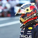 MEXICO CITY, MEXICO - OCTOBER 28: Third placed qualifier Max Verstappen of the Netherlands and Oracle Red Bull Racing looks on in parc ferme during qualifying ahead of the F1 Grand Prix of Mexico at Autodromo Hermanos Rodriguez on October 28, 2023 in Mexico City, Mexico. (Photo by Mark Thompson/Getty Images)