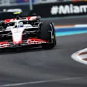 MIAMI, FLORIDA - MAY 07: Nico Hulkenberg of Germany driving the (27) Haas F1 VF-23 Ferrari on track during the F1 Grand Prix of Miami at Miami International Autodrome on May 07, 2023 in Miami, Florida. (Photo by Mark Thompson/Getty Images)