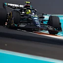 MIAMI, FLORIDA - MAY 05: Lewis Hamilton of Great Britain driving the (44) Mercedes AMG Petronas F1 Team W14 on track during practice ahead of the F1 Grand Prix of Miami at Miami International Autodrome on May 05, 2023 in Miami, Florida. (Photo by Chris Graythen/Getty Images)