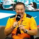 MIAMI, FLORIDA - MAY 05: McLaren Chief Executive Officer Zak Brown attends the Team Principals Press Conference during practice ahead of the F1 Grand Prix of Miami at Miami International Autodrome on May 05, 2023 in Miami, Florida. (Photo by Jared C. Tilton/Getty Images)