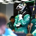 MIAMI, FLORIDA - MAY 05: Lance Stroll of Canada and Aston Martin F1 Team prepares to drive in the garage during practice ahead of the F1 Grand Prix of Miami at Miami International Autodrome on May 05, 2023 in Miami, Florida. (Photo by Dan Istitene - Formula 1/Formula 1 via Getty Images)