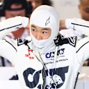 MIAMI, FLORIDA - MAY 06: Yuki Tsunoda of Japan and Scuderia AlphaTauri prepares to drive in the garage during final practice ahead of the F1 Grand Prix of Miami at Miami International Autodrome on May 06, 2023 in Miami, Florida. (Photo by Dan Istitene - Formula 1/Formula 1 via Getty Images)