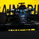 MIAMI, FLORIDA - MAY 06: George Russell of Great Britain driving the (63) Mercedes AMG Petronas F1 Team W14 on track during qualifying ahead of the F1 Grand Prix of Miami at Miami International Autodrome on May 06, 2023 in Miami, Florida. (Photo by Clive Mason - Formula 1/Formula 1 via Getty Images)