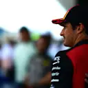 MIAMI, FLORIDA - MAY 06: Third placed qualifier Carlos Sainz of Spain and Ferrari looks on in parc ferme during qualifying ahead of the F1 Grand Prix of Miami at Miami International Autodrome on May 06, 2023 in Miami, Florida. (Photo by Mario Renzi - Formula 1/Formula 1 via Getty Images)