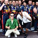 Holland visits the Red Bull garage with ex-footballer Neymar